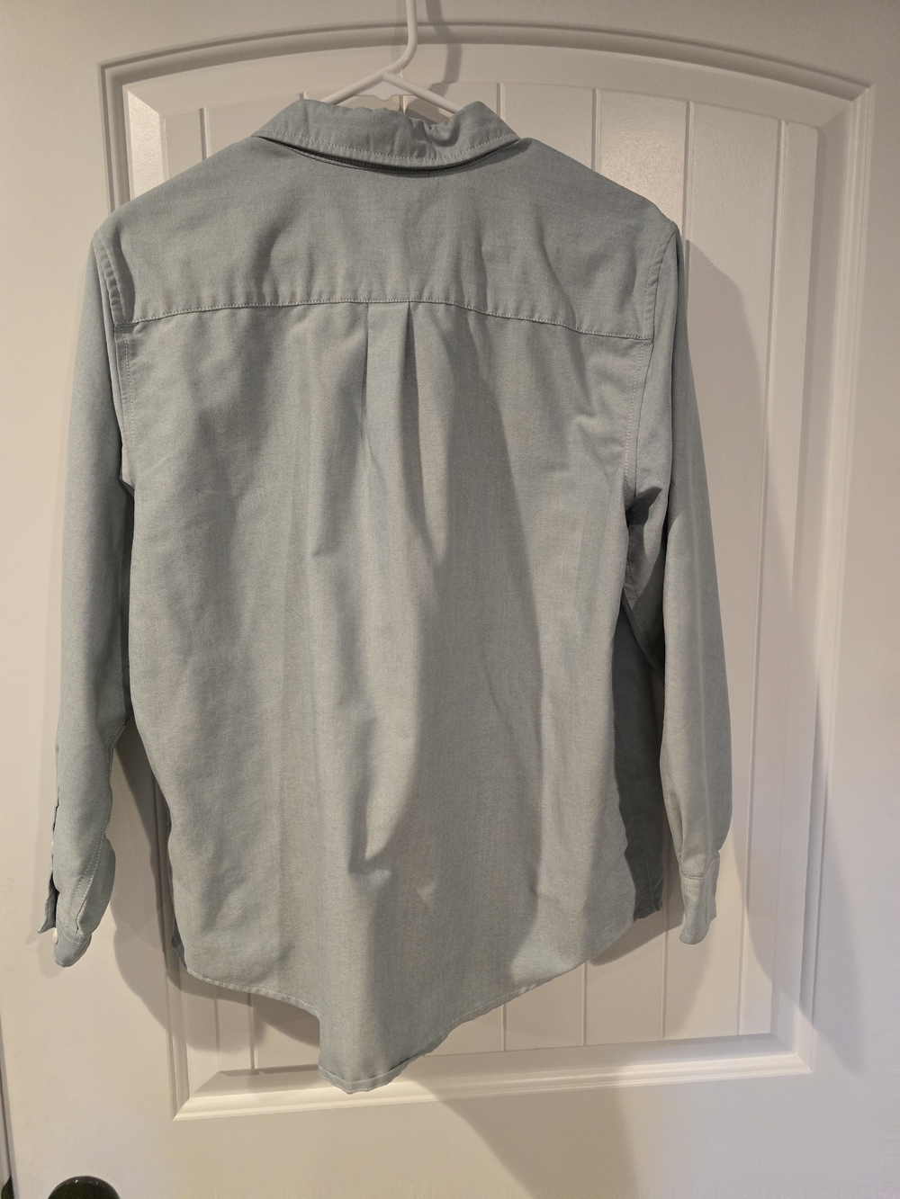 Cabin Creek Oxford Shirt 14P Petite Wrinkle Free Stain Resistant Green - Picture 4 of 4